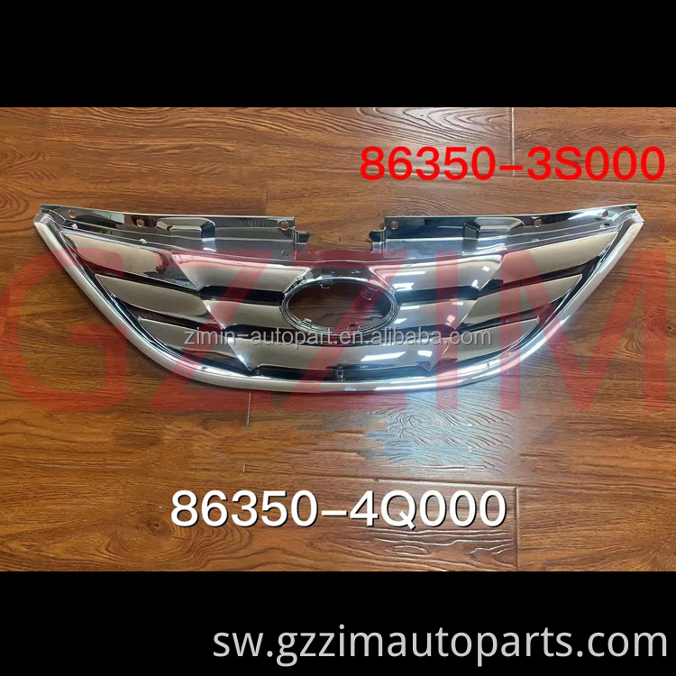 ABS Black Grille Middle Grille Front Kit kwa 2011 Sonata 86350-3S000 86350-4Q000